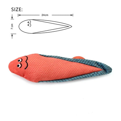 3D Simulation Catnip Fish Toy – Interactive Plush Goldfish with Sound for Cats and Kittens