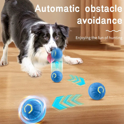 Interactive Smart Pet Toy Ball - USB Rechargeable Automatic Moving & Bouncing for Dogs and Cats, Perfect Puppy Birthday Gift