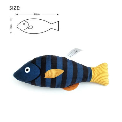 3D Simulation Catnip Fish Toy – Interactive Plush Goldfish with Sound for Cats and Kittens