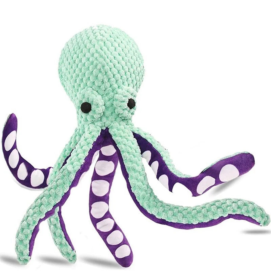 Interactive Plush Octopus Dog Toy with Squeaker – Durable Companion for Large & Small Dogs