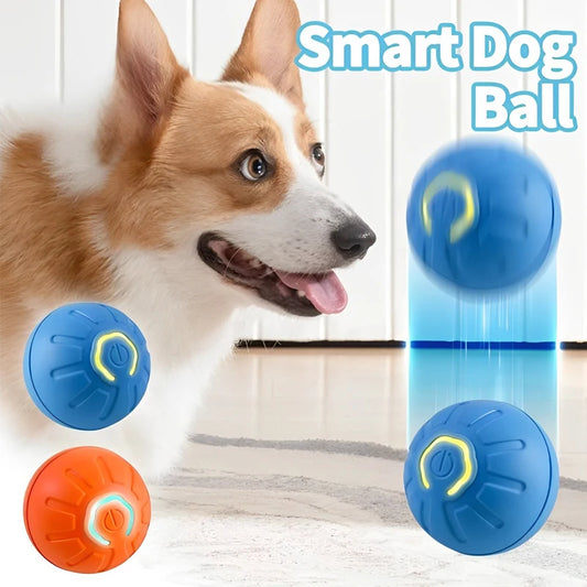 Interactive Smart Pet Toy Ball - USB Rechargeable Automatic Moving & Bouncing for Dogs and Cats, Perfect Puppy Birthday Gift