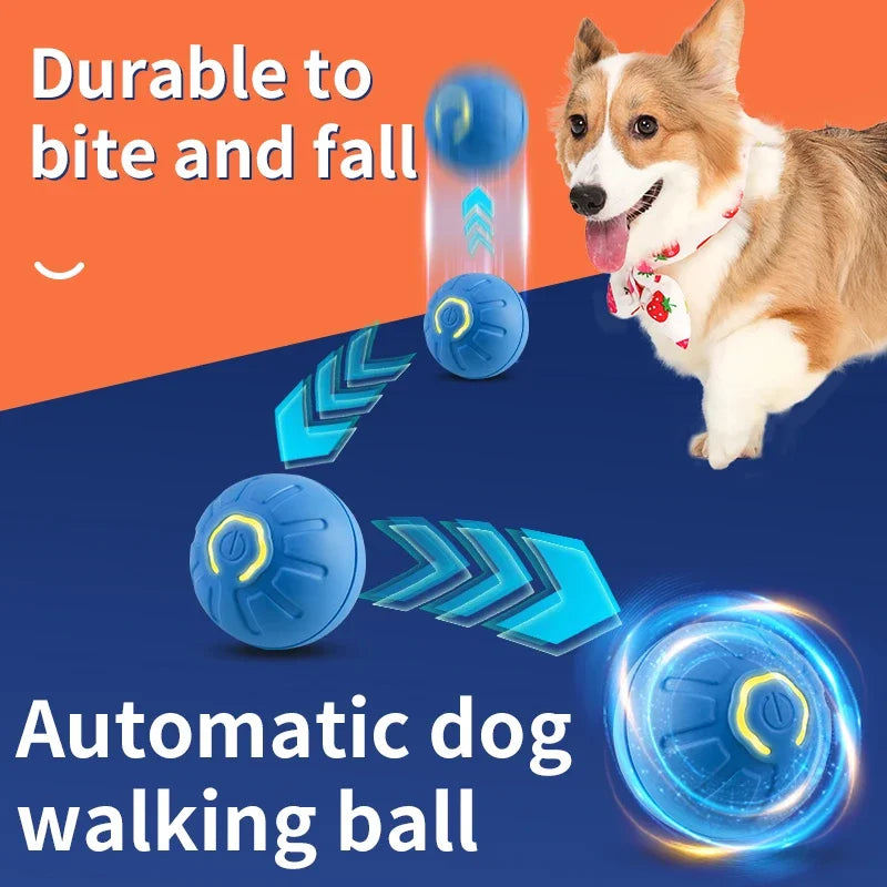 Interactive Smart Pet Toy Ball - USB Rechargeable Automatic Moving & Bouncing for Dogs and Cats, Perfect Puppy Birthday Gift