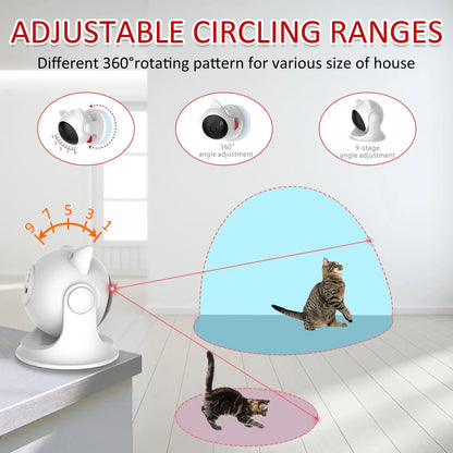 Rechargeable Automatic Cat Laser Toy – Motion-Activated Interactive Toy for Indoor Cats & Dogs with Slow & Fast Modes