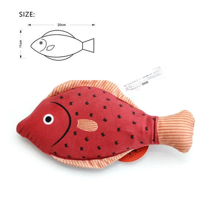 3D Simulation Catnip Fish Toy – Interactive Plush Goldfish with Sound for Cats and Kittens